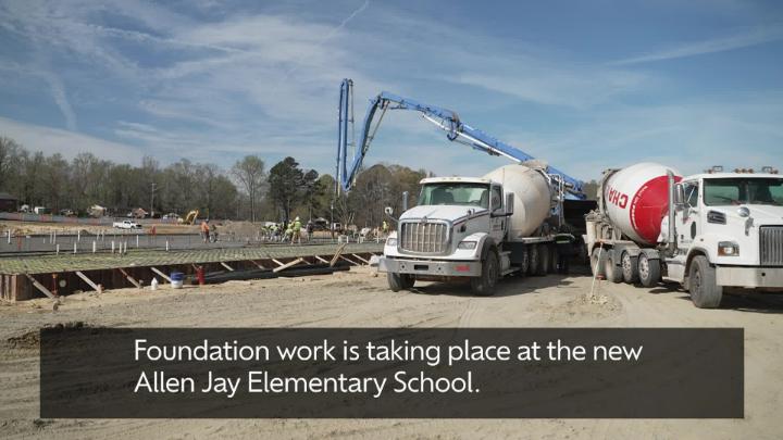 Construction Crews Are Doing Foundation Work At The New Allen Jay Elementary School