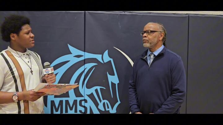 Mendenhall Middle School Student Interviews Staff Member