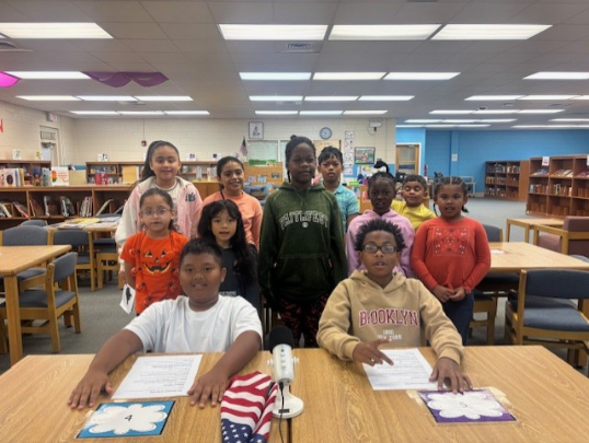 Student Morning Show team at Frazier Elementary School