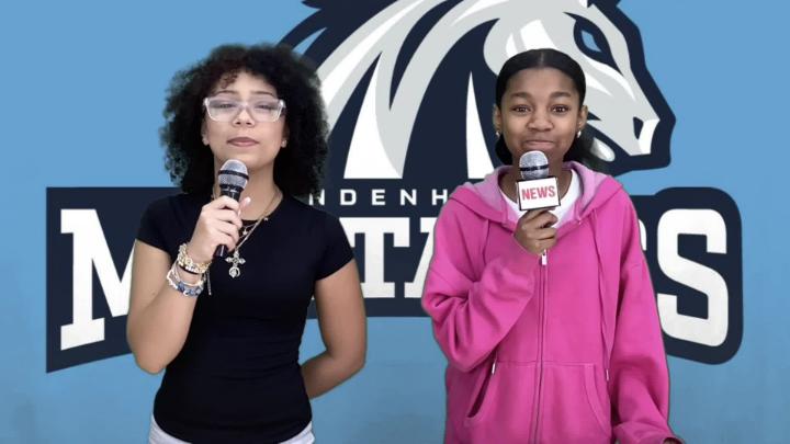 Student anchors deliver the Mendenhall Middle News